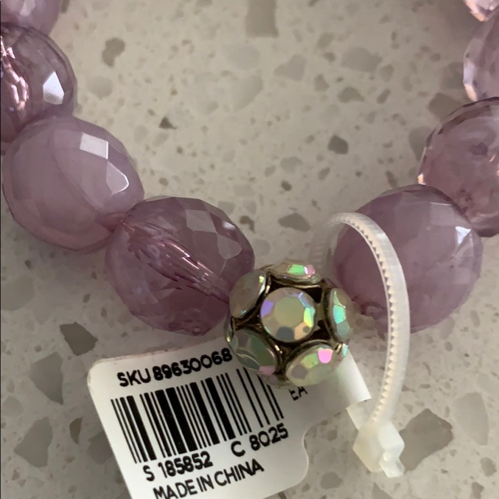 NWT Loft Purple Beaded Bracelet - Picture 2 of 3